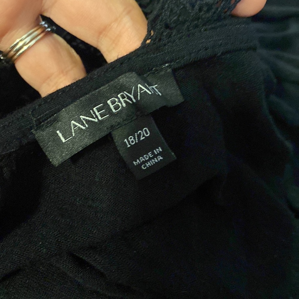 Lane Bryant Black Lace Back Top 18/20 - Picture 6 of 7